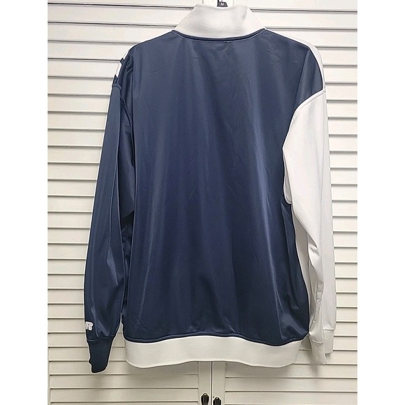 Vtg Russell Athletic Penn State Satin Track Jacket SZ L Blue White Nittany Lions - Picture 4 of 8